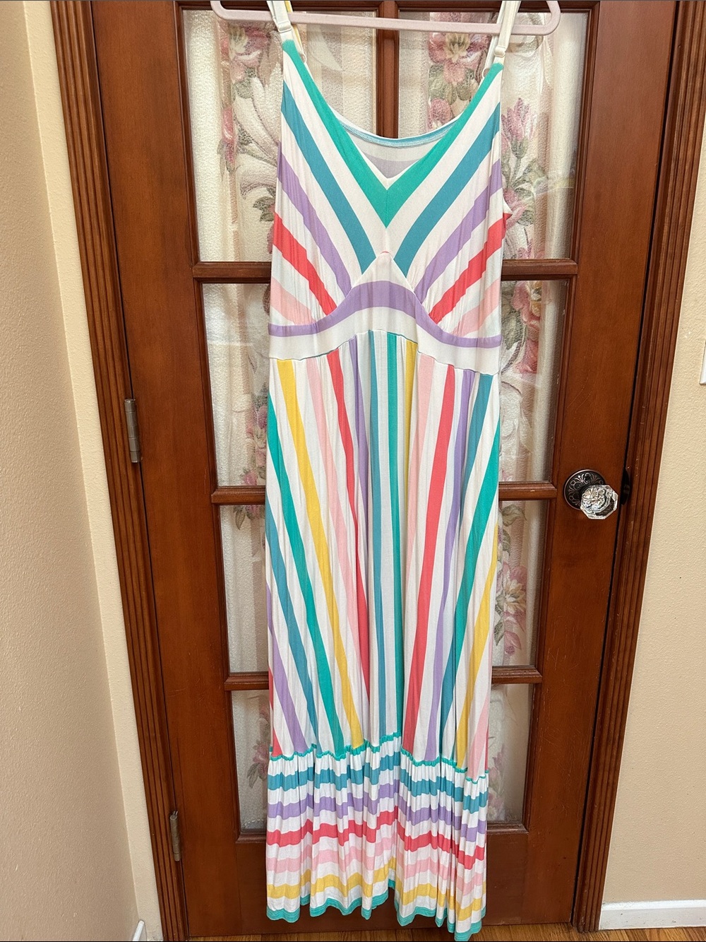 torrid Multicolor Rainbow Striped Maxi Dress super soft